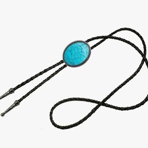 Turquoise and Silver Bolo Tie